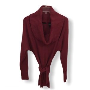 NWOT!!!!   Cowl neck sweater with belt.